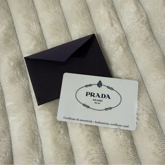 Prada Saffiano Keychain Wallet Logo Black/ Silver 1PP122 - Picture 10 of 11